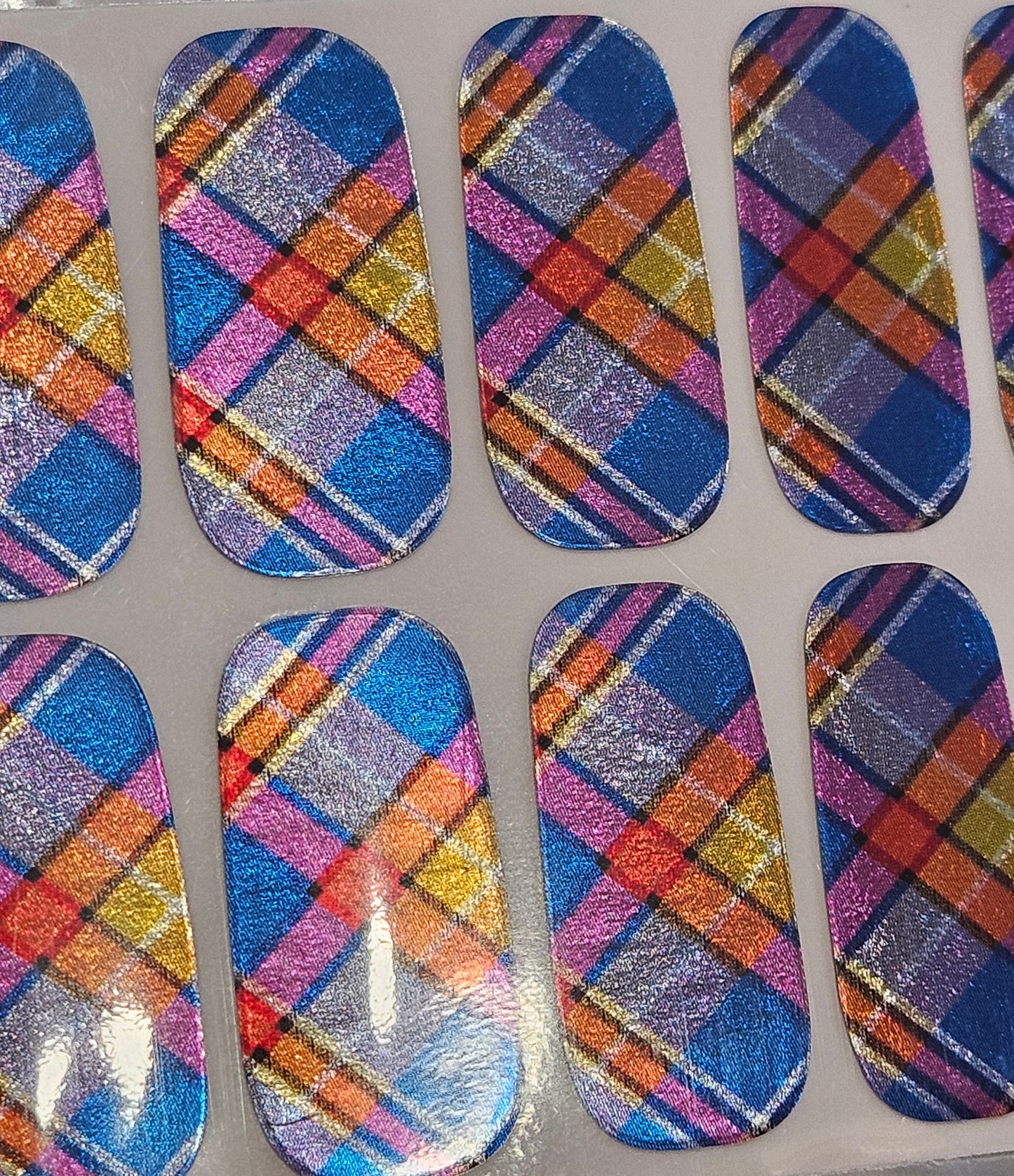 Colorful Plaid Metallic