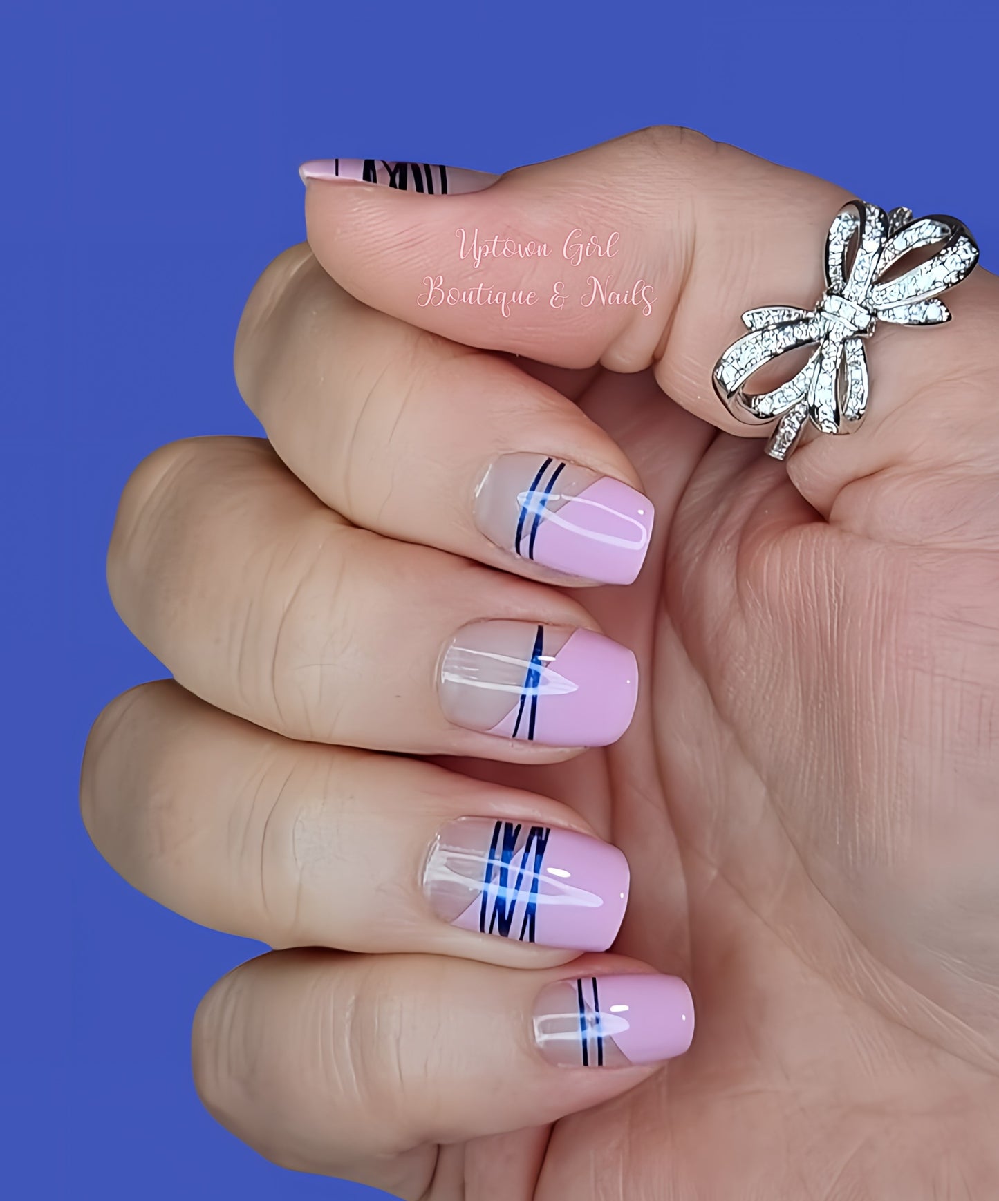 Blush & Blue Slant