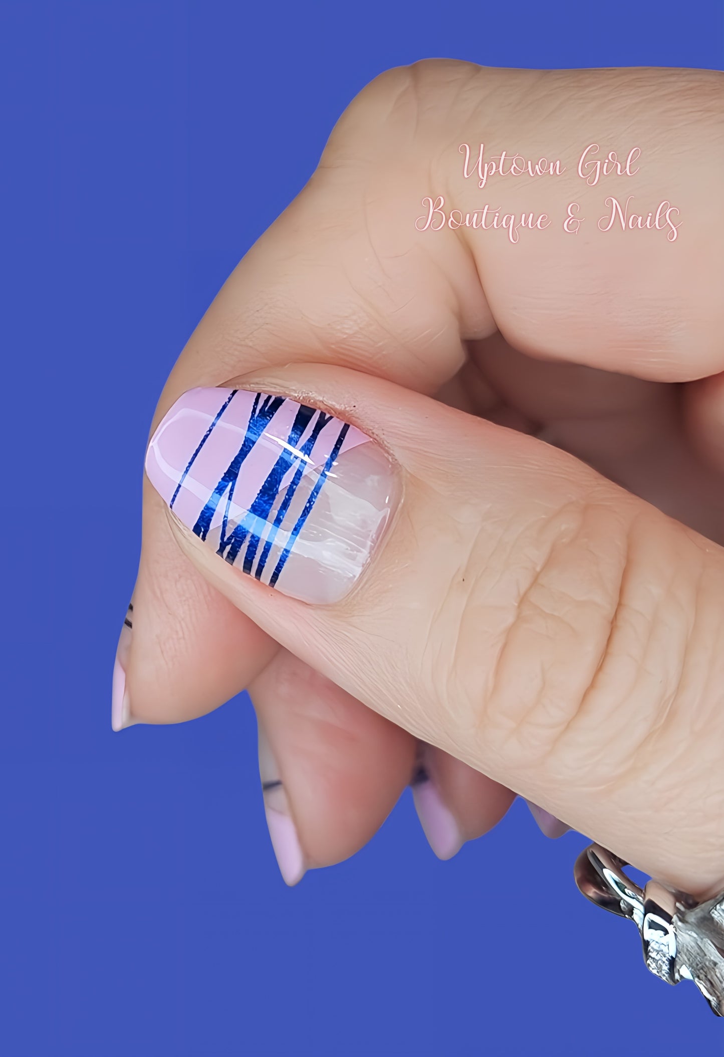 Blush & Blue Slant