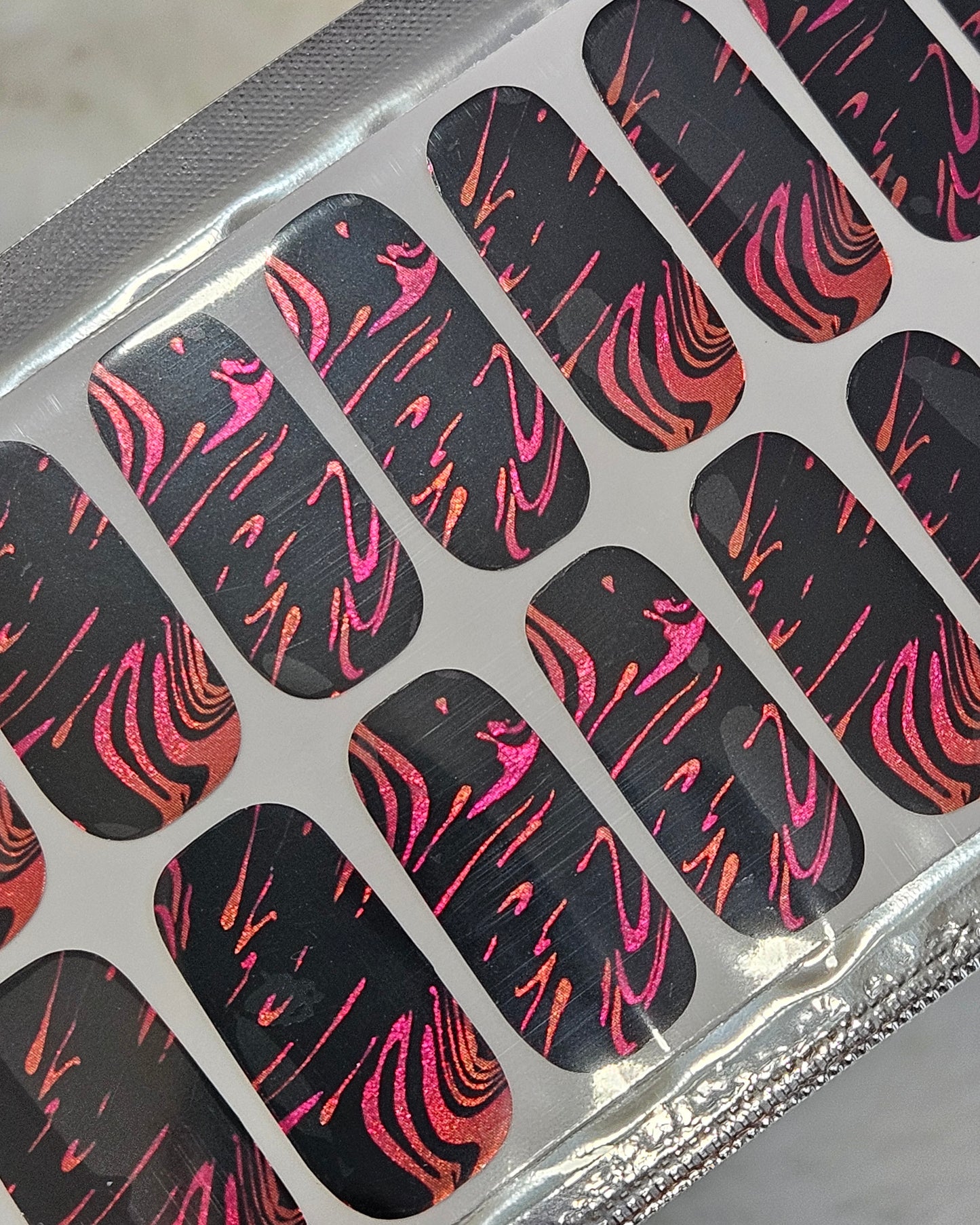 Swirling Fuchsia Metallics