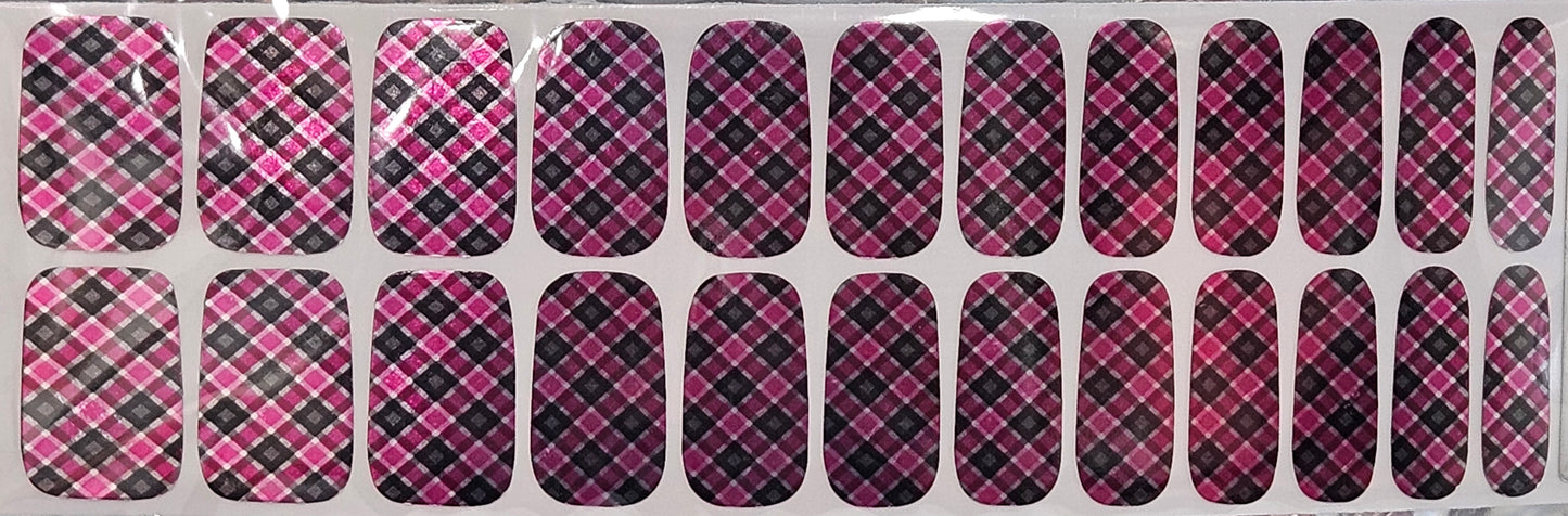 Pinky Plaid Metallic