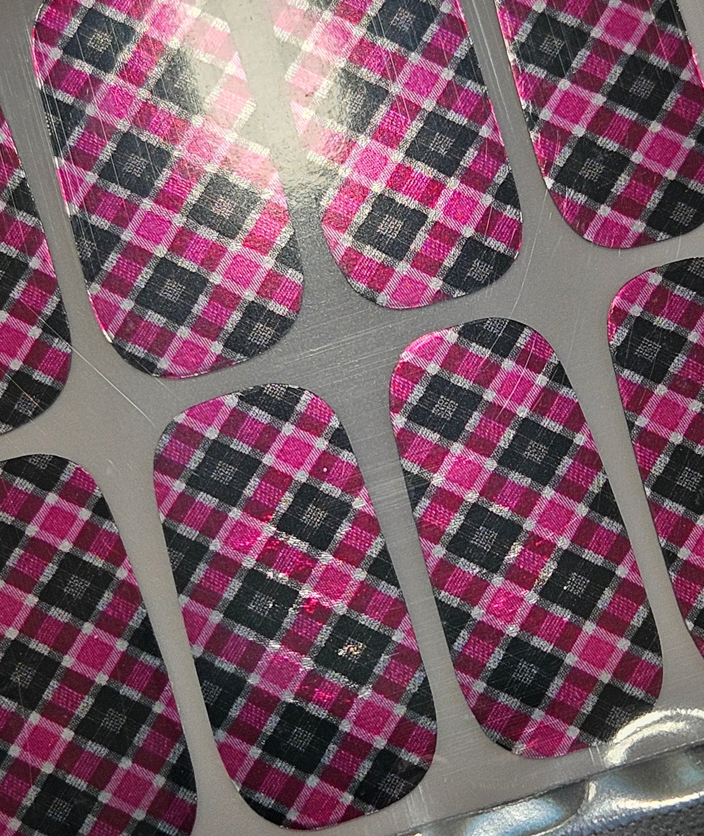 Pinky Plaid Metallic
