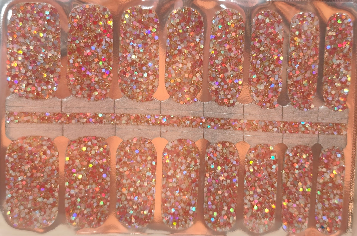 Rose Gold Chunky Glitter