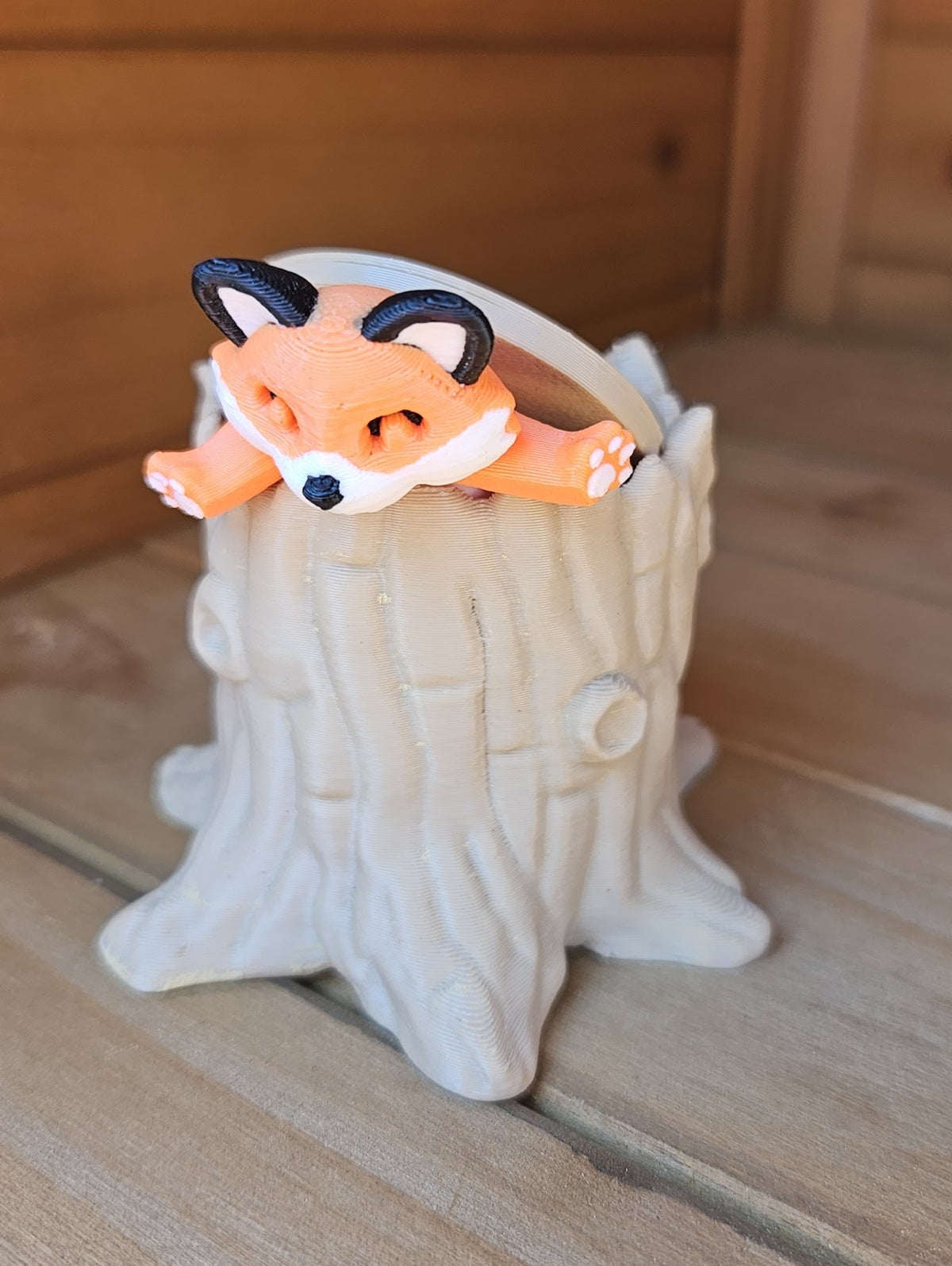 3D Fox in a Stump
