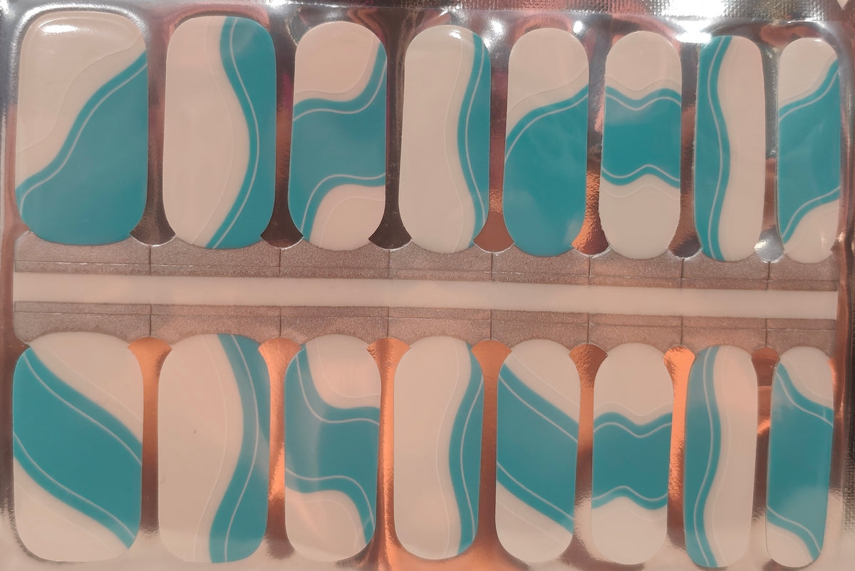 Liquid Lines Turquoise - Overlay